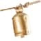 Gold Metal Tibetan Inspired String Hanging Decorative Cow Bells with Jute Hanging Rope